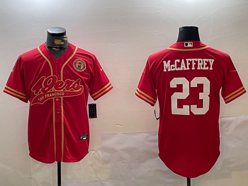 Men San Francisco 49ers #23 Mccaffrey Red Joint Name 2024 Nike Limited NFL Jersey style 12093->san francisco 49ers->NFL Jersey